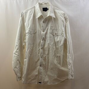 Tommy Bahama Indigo Palms 100% Cotton Mens Button Up Long Sleeve Shirt XL White